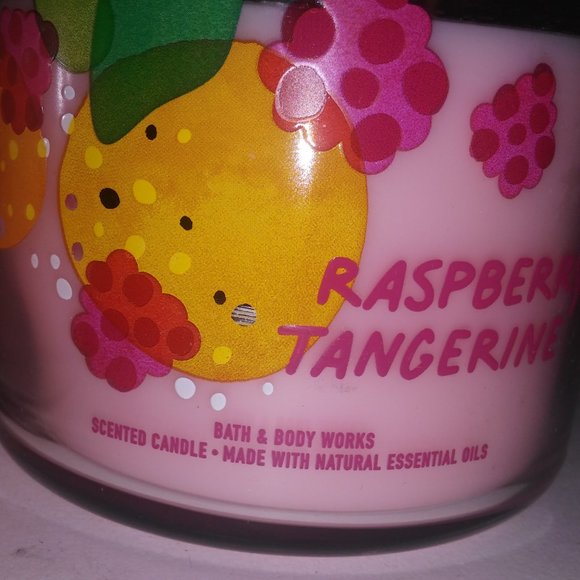 Set of 3 Bath & Body Works Scented Candle 3 Wick Raspberry Tangerine 14.5oz Each - Picture 4 of 5